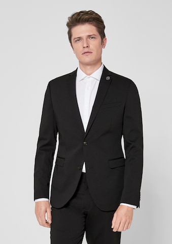 s.Oliver BLACK LABEL Slim fit Suit Jacket in Black: front