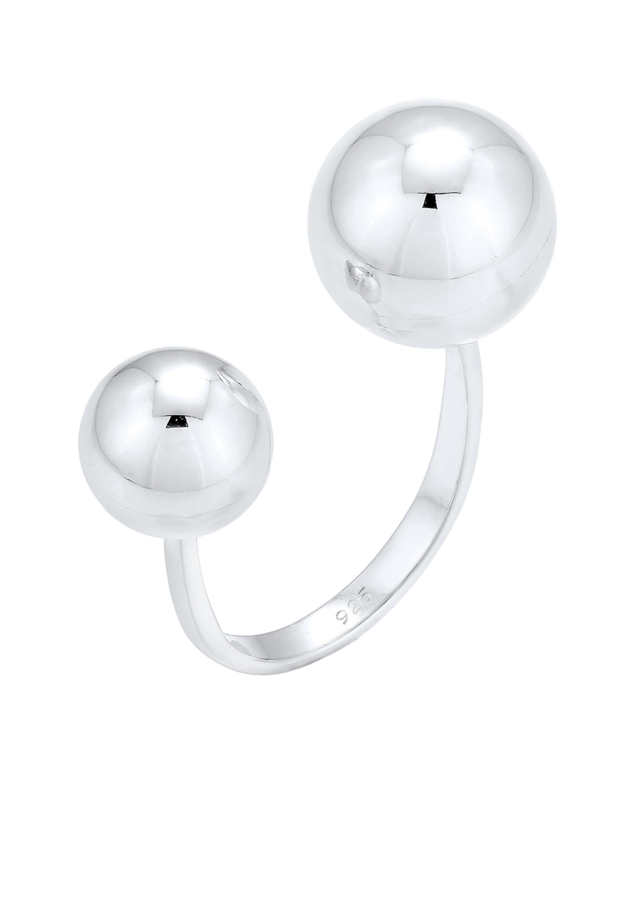 ELLI Ring 'Kugel' in Silver: front
