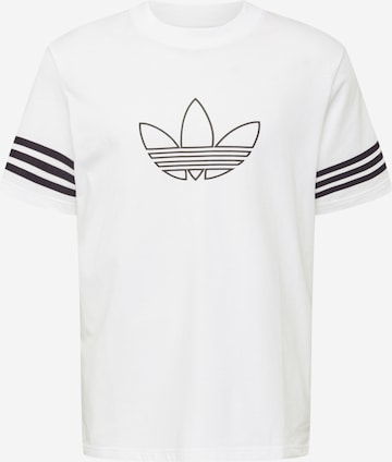 ADIDAS ORIGINALS Shirt 'Outline' in Wit: voorkant