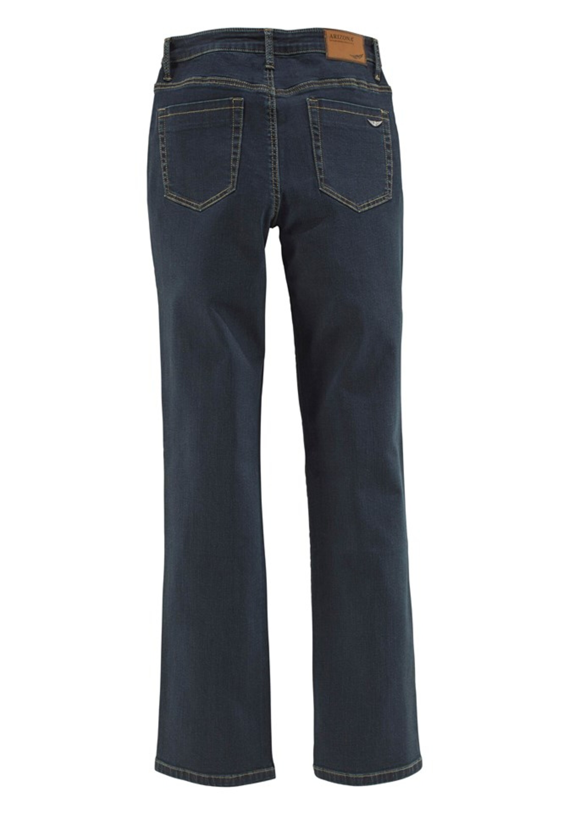 Frauen Jeans ARIZONA 5-Pocket-Jeans 'Gerade-Form mit komfortabler Leibhöhe' in Schwarz - VZ83568