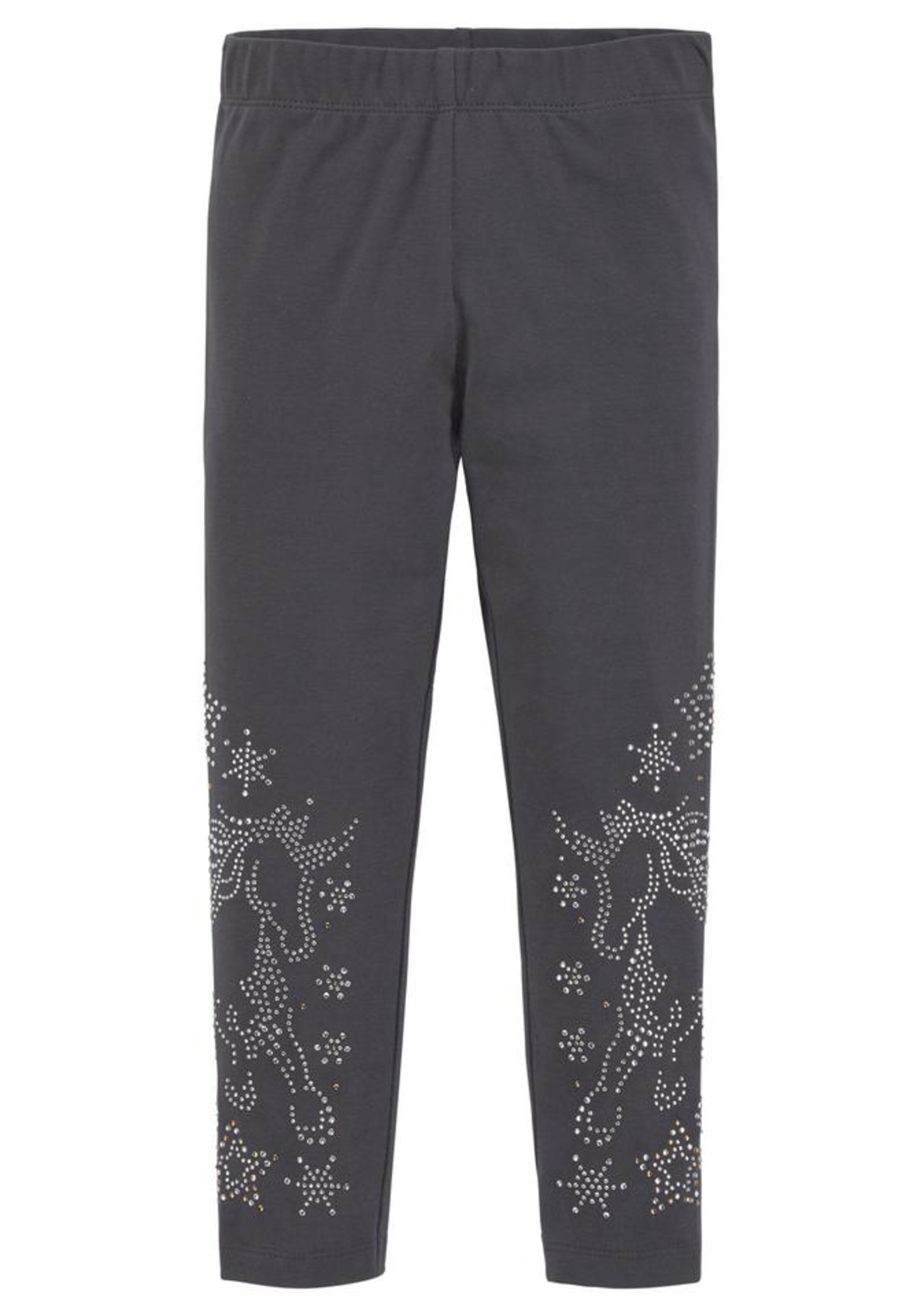 ARIZONA Skinny Leggings 'GLITZER PFERD' in Grey: front