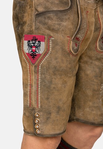 STOCKERPOINT Regular Klederdracht broek 'Austria-Bua' in Bruin