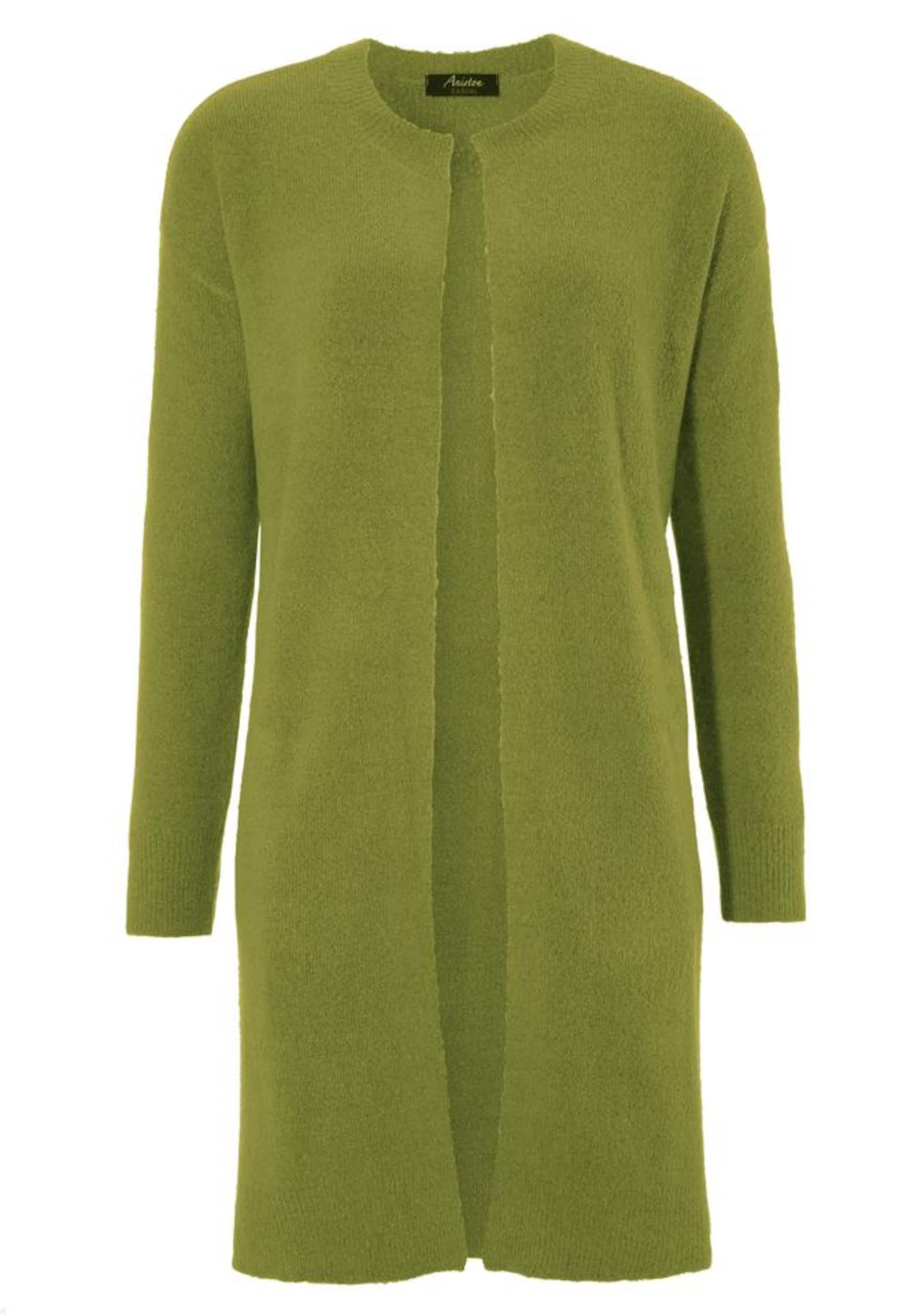 Aniston CASUAL Strickjacke in Grün: Vorderseite