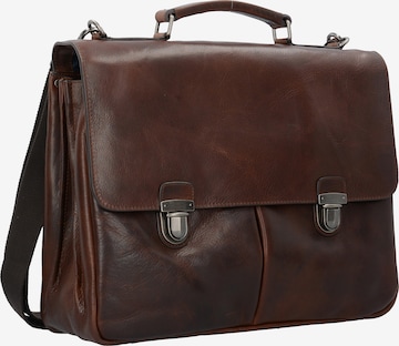 LEONHARD HEYDEN Document Bag 'Roma' in Brown