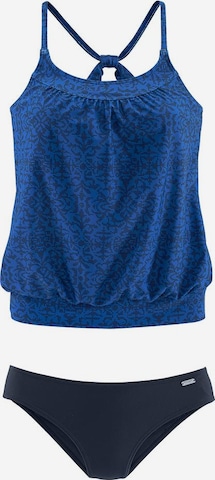 VENICE BEACH Tankini in Blue: front