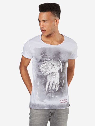 Key Largo T-shirt 'MT ALIVE round' i vit: framsida