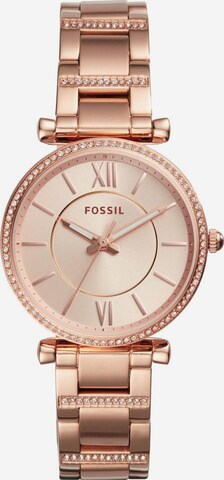 FOSSIL Analogt ur 'Carlie' i guld: forside