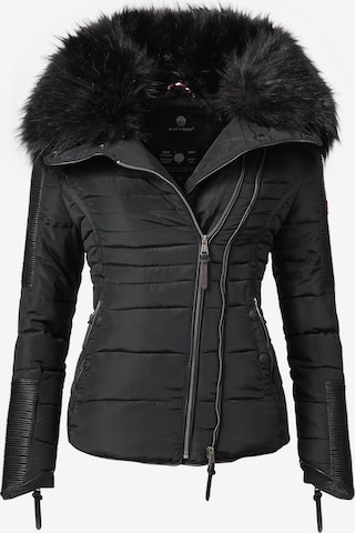 NAVAHOO Winter Jacket 'Yuki' in Black: front