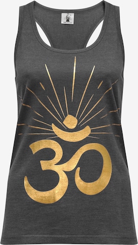 YOGISTAR.COM Yoga-Top "om Sunray" in Grau: predná strana