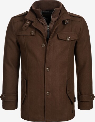 INDICODE JEANS Between-Season Jacket 'Brandon Mäntel' in Brown: front