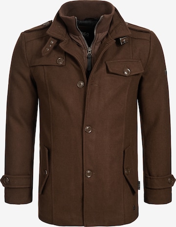 INDICODE JEANS Between-Season Jacket 'Brandon Mäntel' in Brown: front