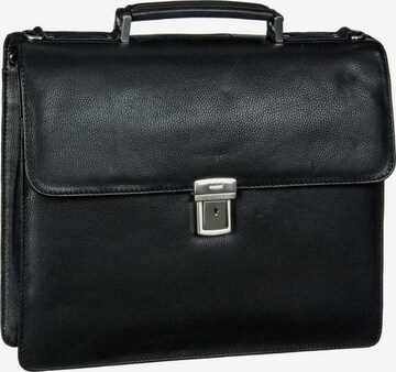 LEONHARD HEYDEN Document Bag 'Berlin' in Black: front