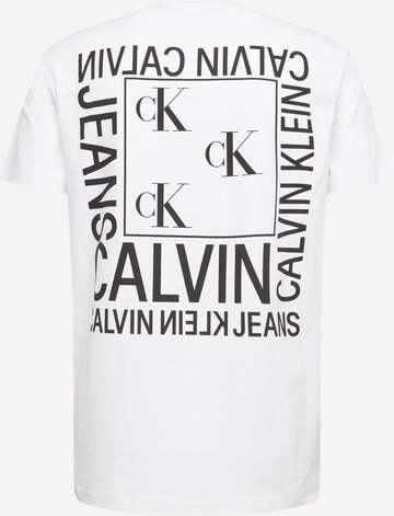 Calvin Klein Jeans Regularny krój Koszulka w kolorze biały