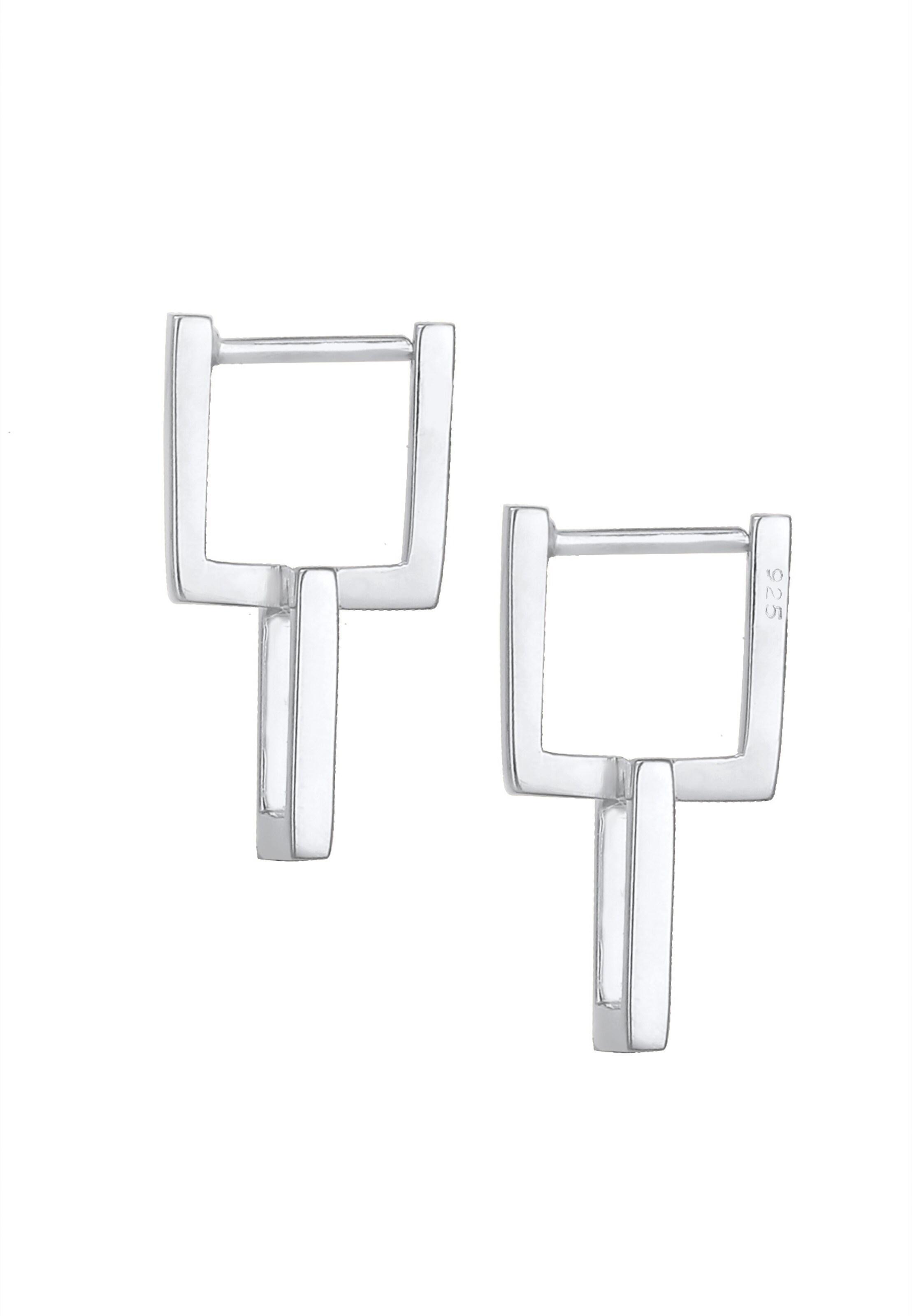 ELLI Oorbellen 'Geo' in Zilver