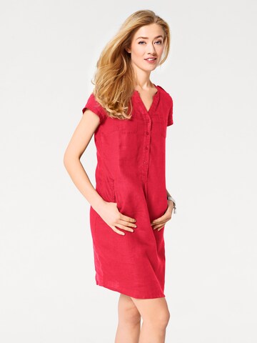 Robe-chemise heine en rouge : devant