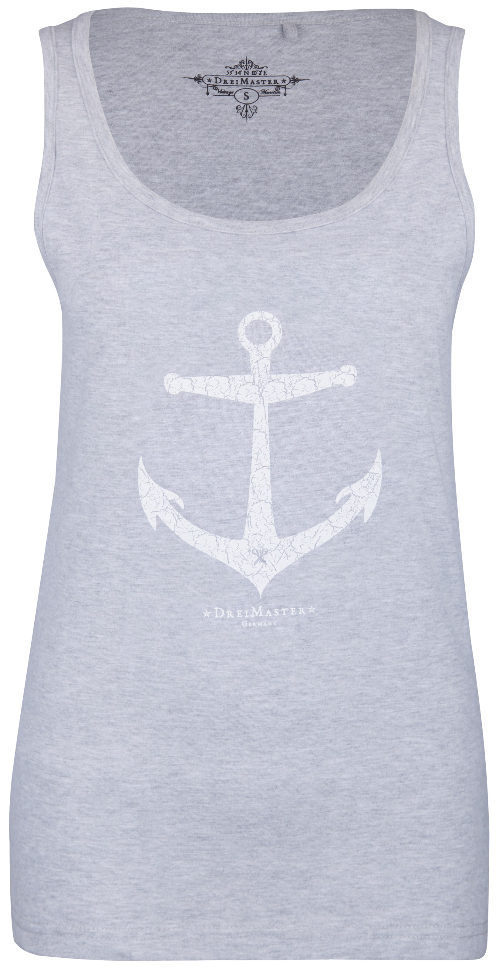 DREIMASTER - Top in de kleur Grijs gemêleerd