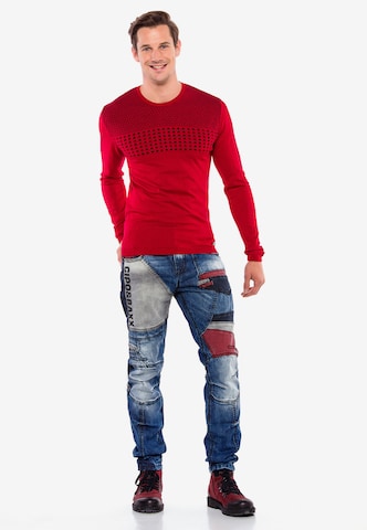 CIPO & BAXX Sweater in Red: front