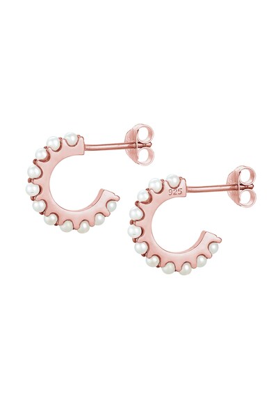 Elli Ohrringe Creolen Perlen In Rosegold Perlweiss About You