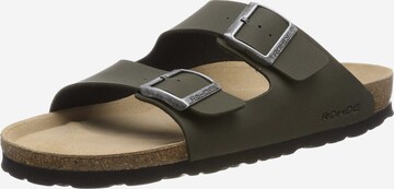 ROHDE Mules in Green: front