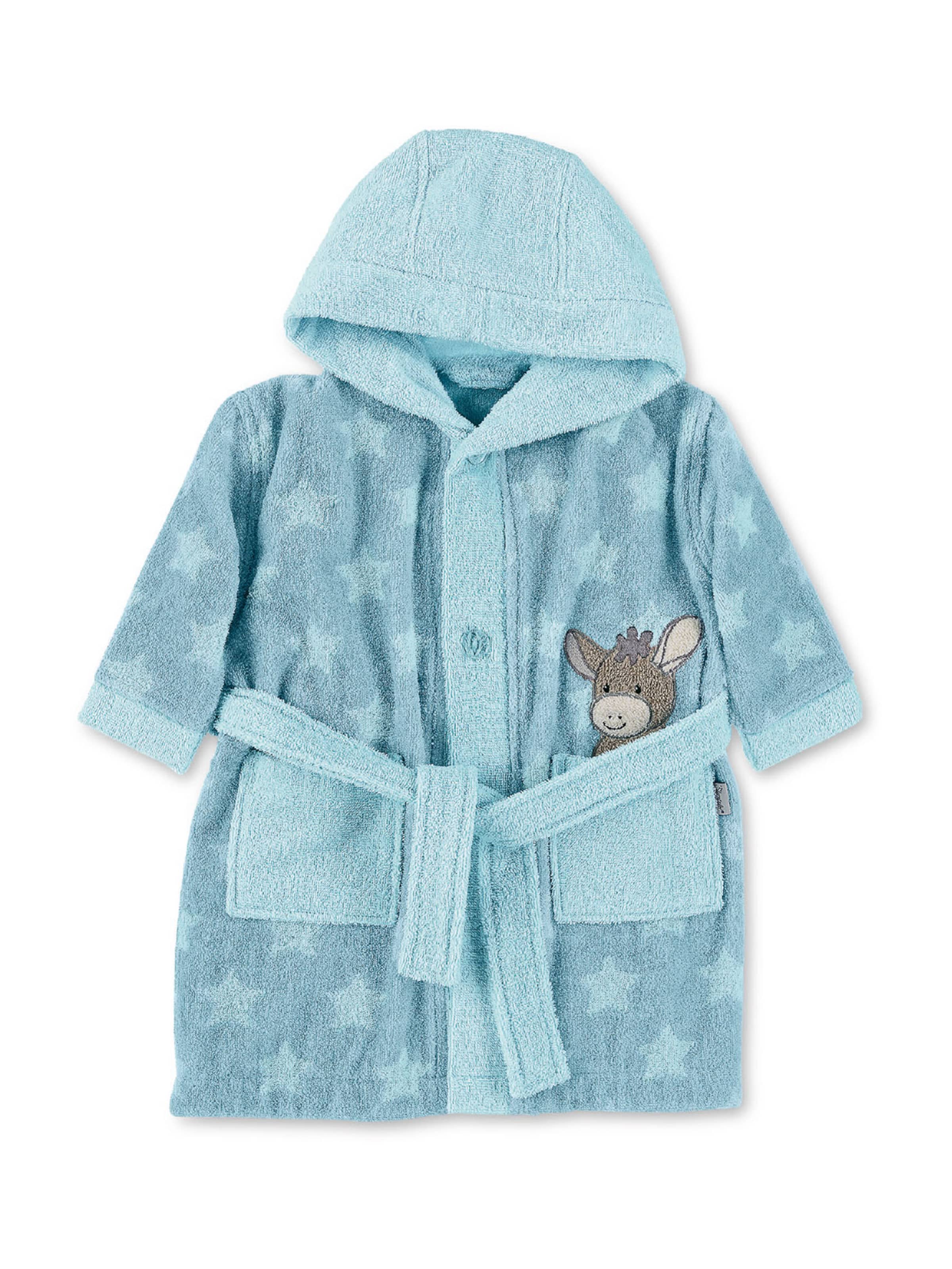 STERNTALER Bademantel 'Emmi' in Blau: Vorderseite