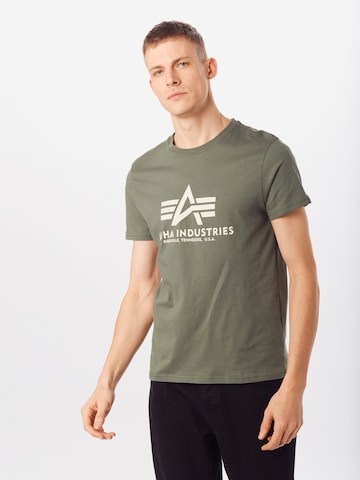 ALPHA INDUSTRIES Koszulka w kolorze zielony: przód