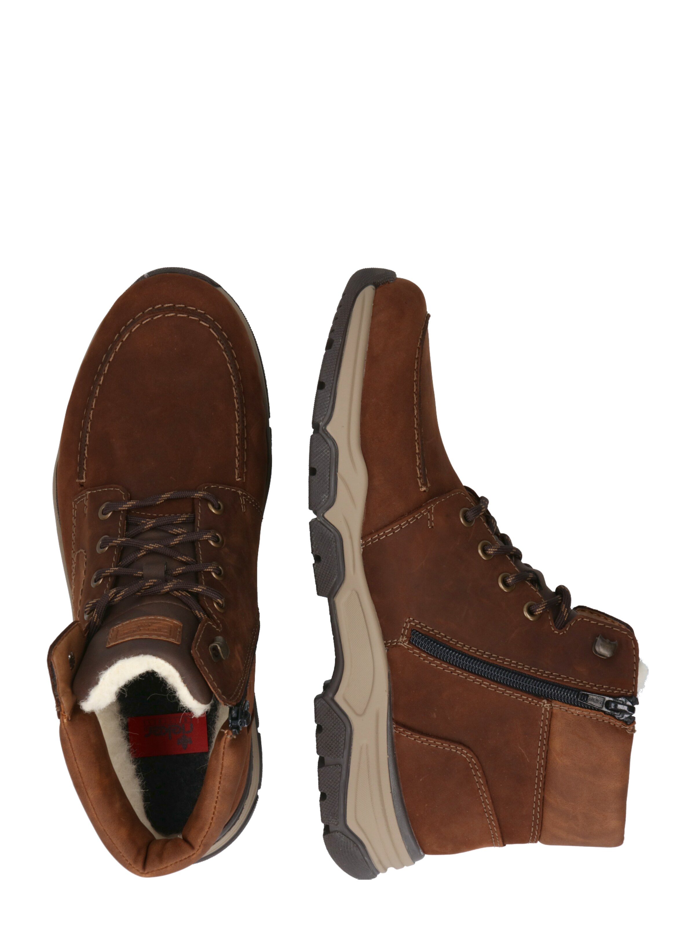 Rieker Ботинки на шнуровке в Коричневый