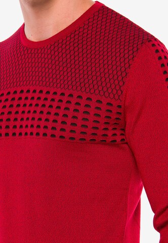 CIPO & BAXX Sweater in Red: front