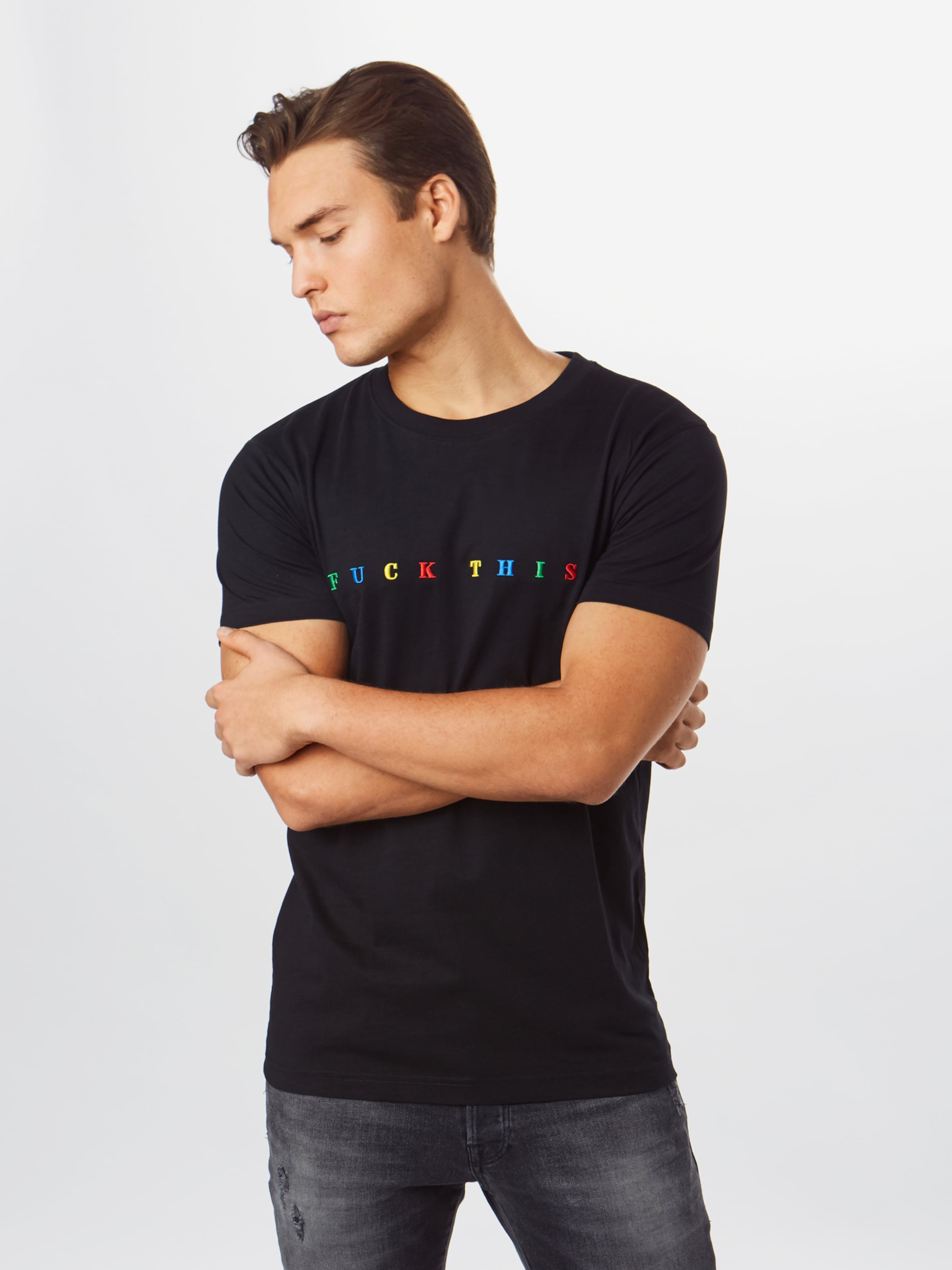 Mister Tee Tricou 'Fuck This' pe Negru | ABOUT YOU