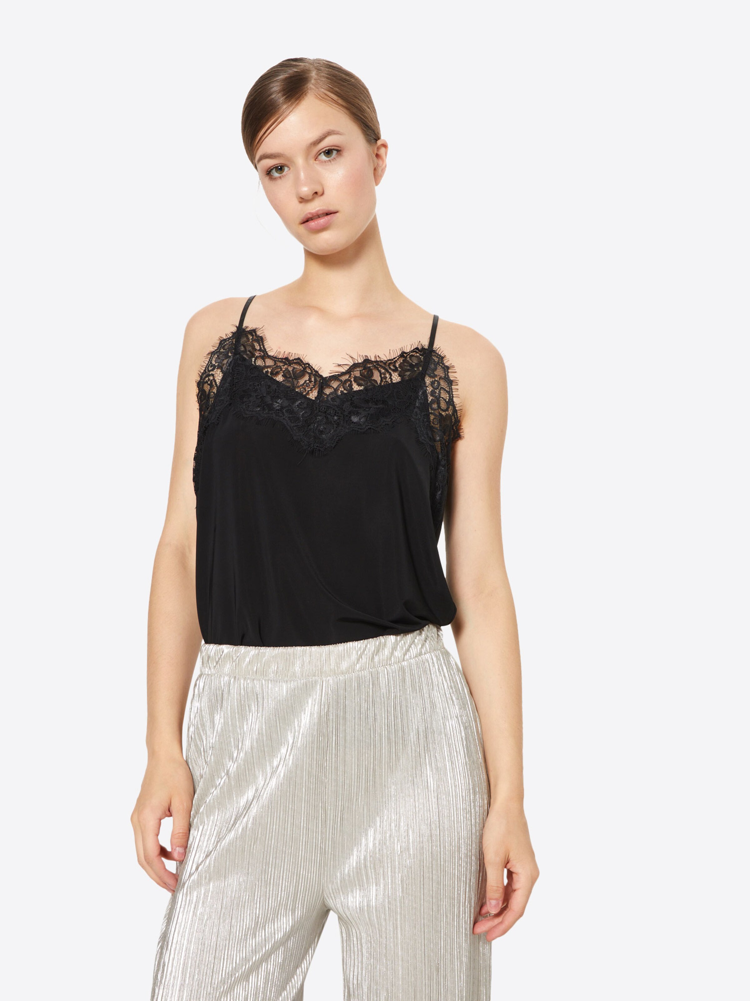 SOAKED IN LUXURY Top 'CLARA' in Schwarz: Vorderseite