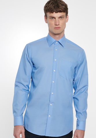 Coupe regular Chemise business SEIDENSTICKER en bleu : devant