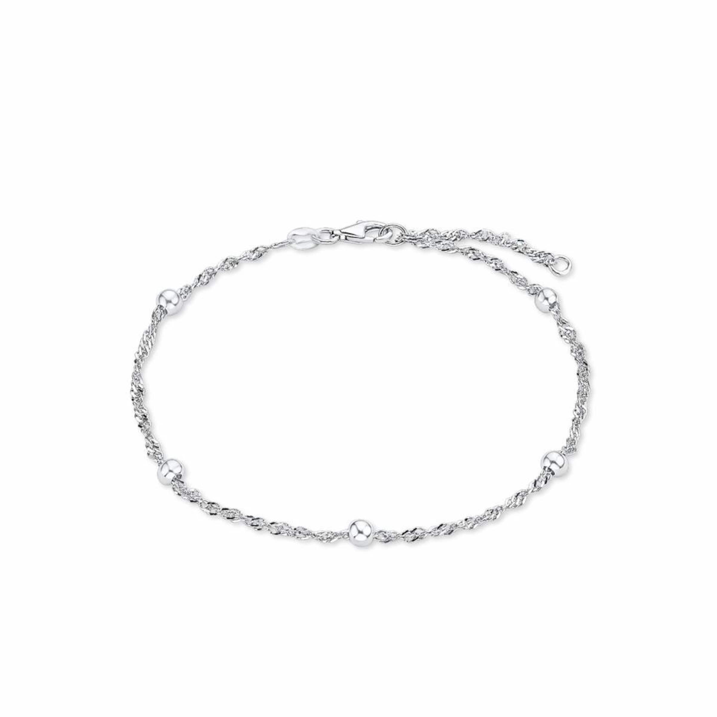 AMOR Fußkette in Silber: Vorderseite