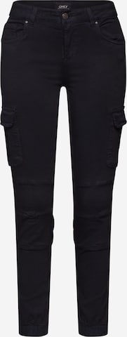 ONLY - Slimfit Pantalón vaquero cargo 'Missouri' en negro: frente