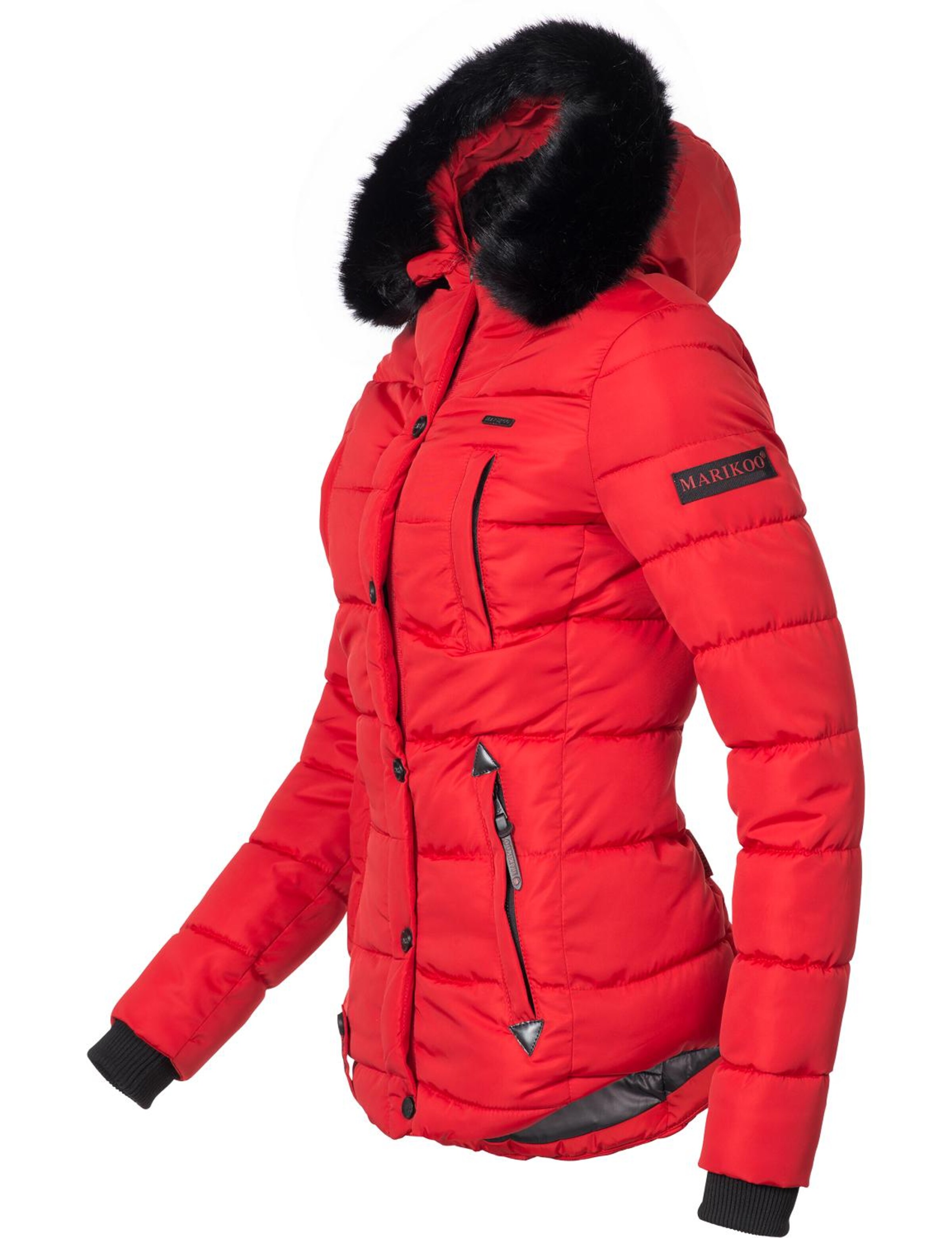 MARIKOO Winter jacket 'Lotusblüte' in Red