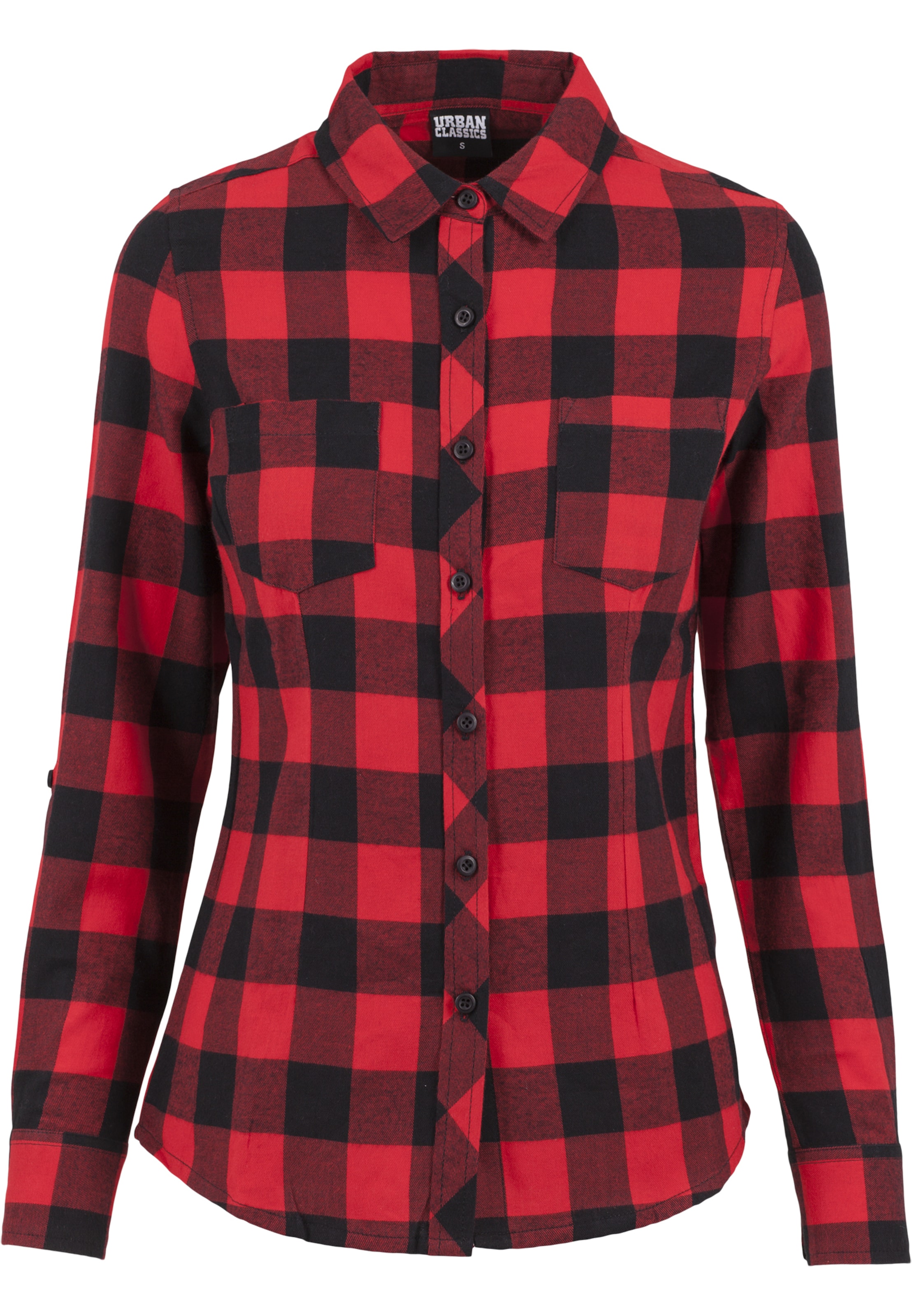 Camicia da donna di Urban Classics in rosso: frontale
