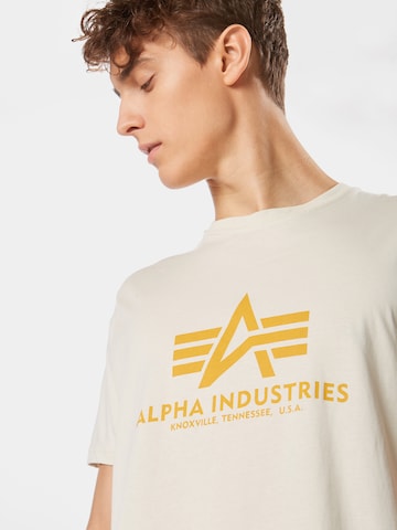 ALPHA INDUSTRIES T-Shirt in Beige