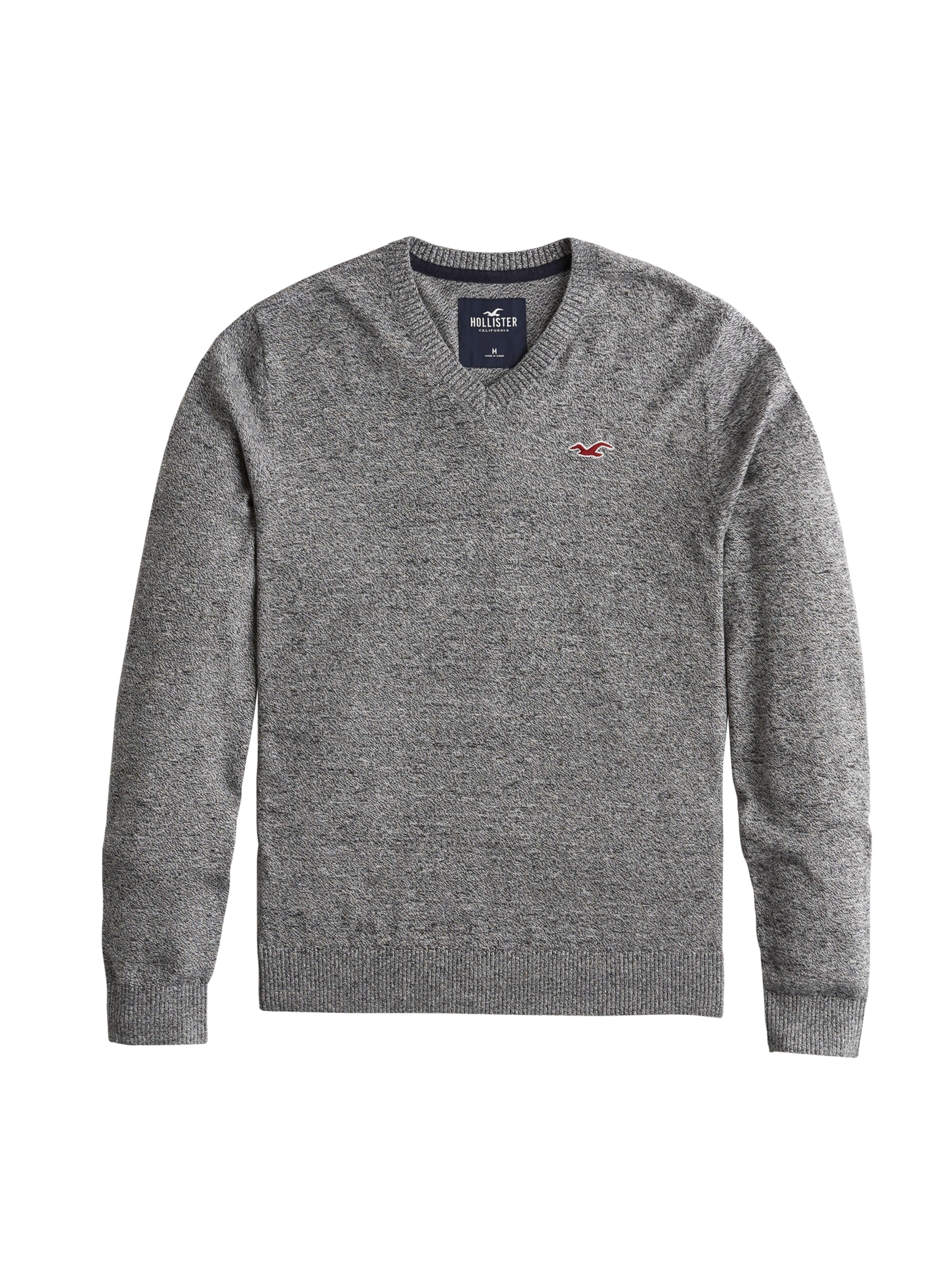 HOLLISTER - Trui 'BTS19-FG CORE VNECK 3CC' in de kleur Grijs