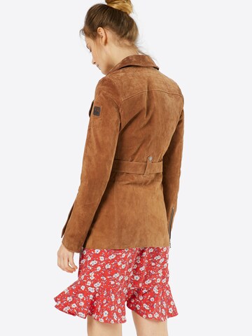 FREAKY NATION Between-Season Jacket 'Modern Times' in Brown: back