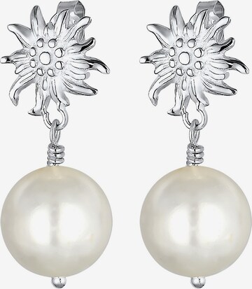 ELLI Ohrringe 'Edelweiss' mit Perlenohrhänger in Silber