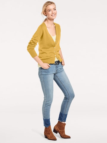 Cardigan heine en jaune