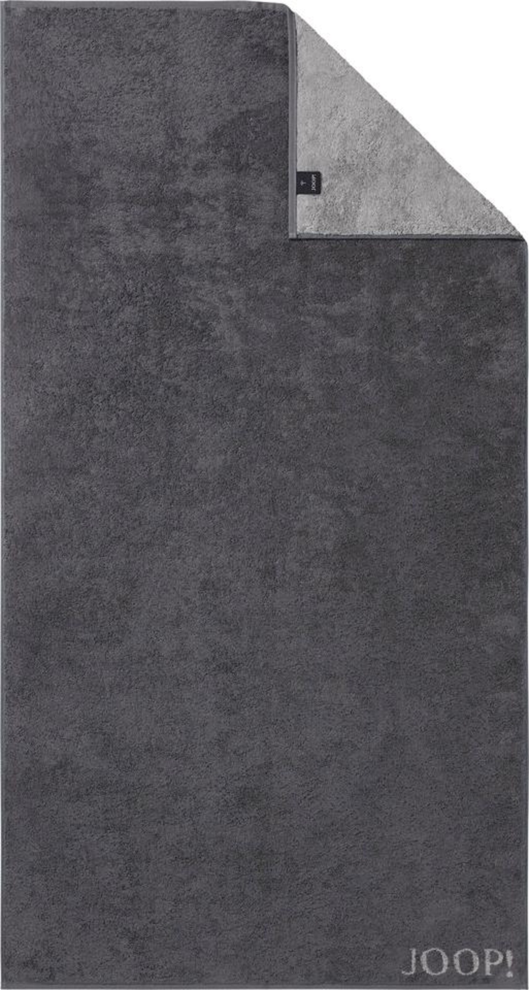 JOOP! Shower towel 'Doubleface' in Grey: front