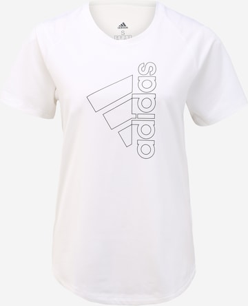 ADIDAS SPORTSWEAR - Camiseta funcional en blanco: frente