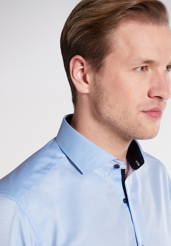 ETERNA Slim fit Button Up Shirt in Blue