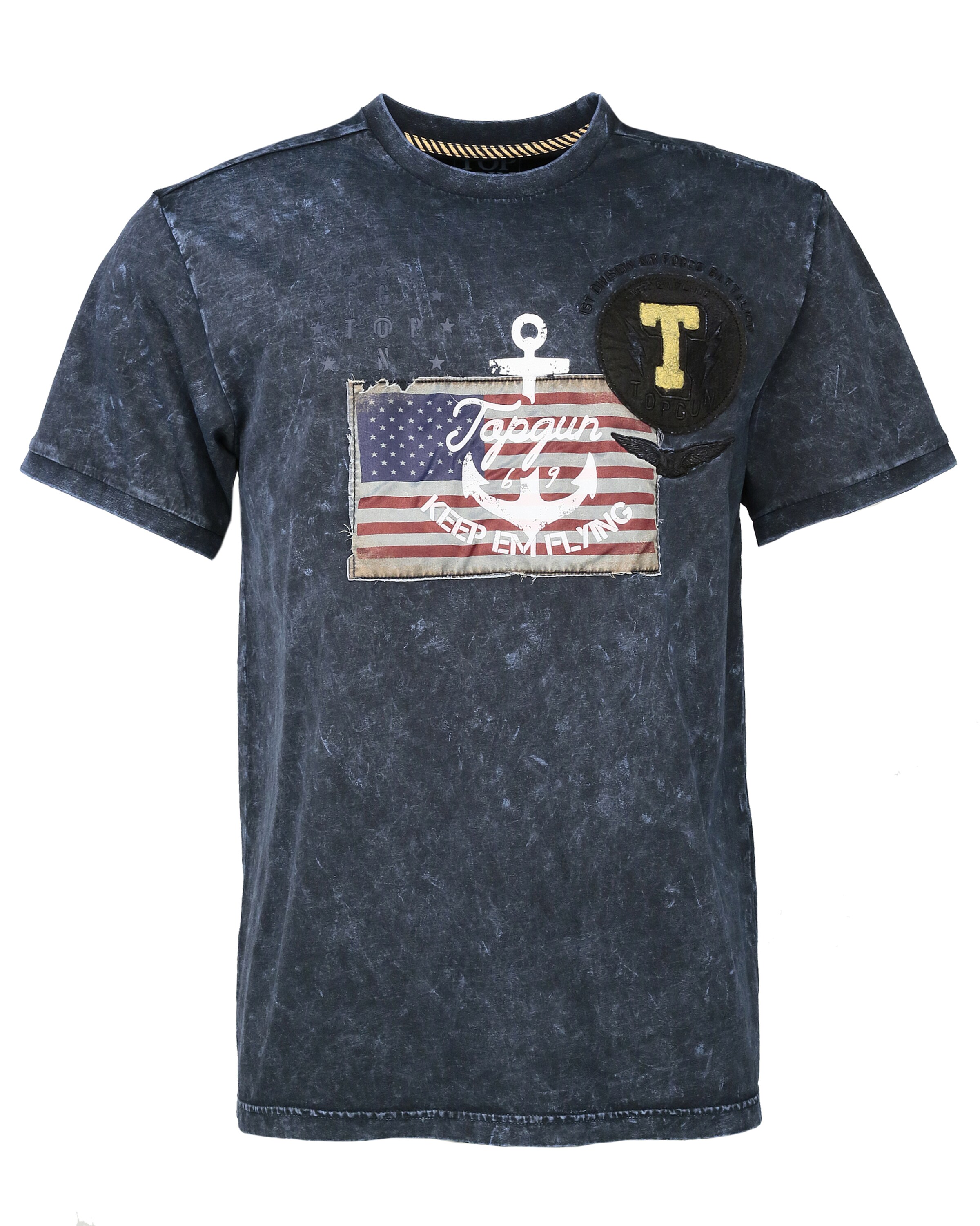 TOP GUN Shirt in Blue: front