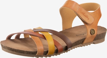 MUSTANG Sandały z rzemykami w kolorze brązowy: przód