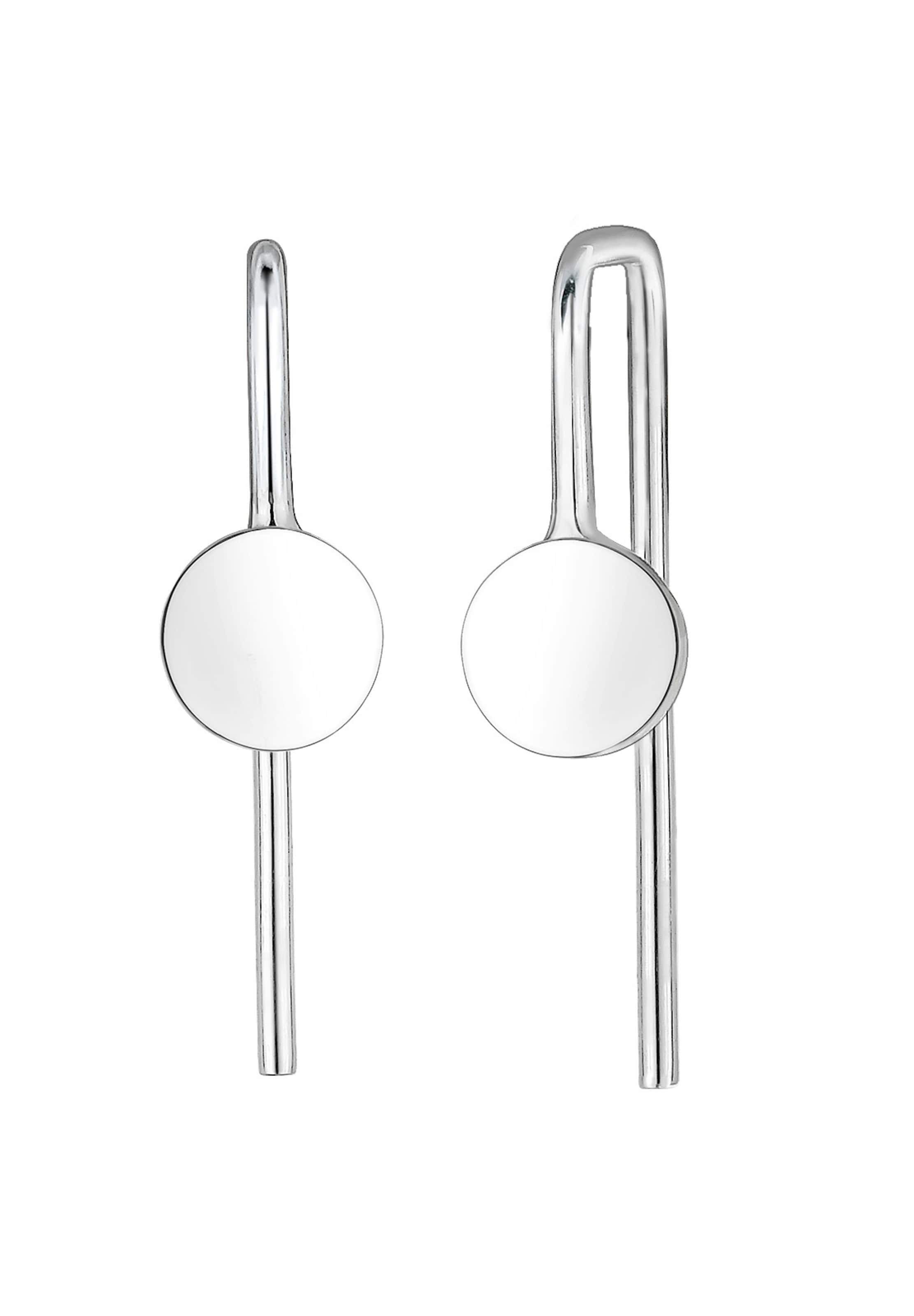 ELLI Ohrringe 'Kreis' in Silber: Vorderseite