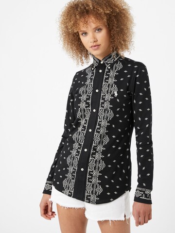 Polo Ralph Lauren Blouse 'Heidi' in Zwart: voorkant