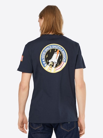 ALPHA INDUSTRIES Shirt 'Space Shuttle' in Blue: back