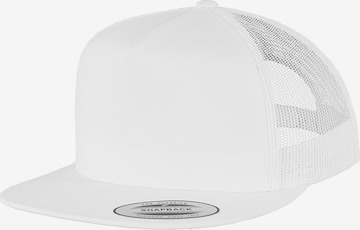 Cappello da baseball 'Classic' di Flexfit in bianco: frontale