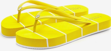 Tongs LASCANA en jaune : devant