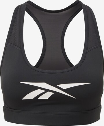 Bustier Soutien-gorge de sport Reebok en noir : devant